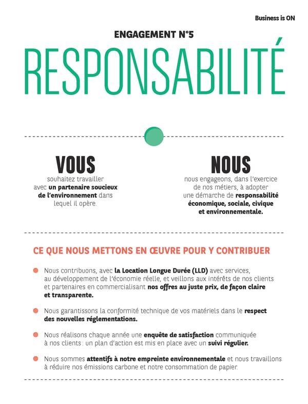 Livret des 5 engagements Business Is On BNP Paribas Rental Solutions - Page 7